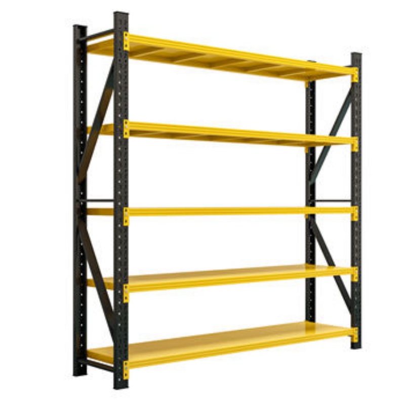 side yellow shelving